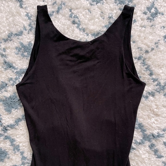 Mini Black Low Back Dress - Picture 2 of 4